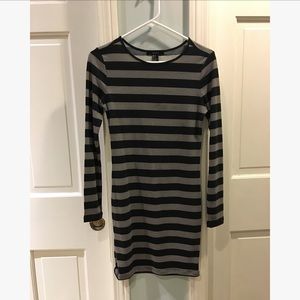 Striped bodycon dress